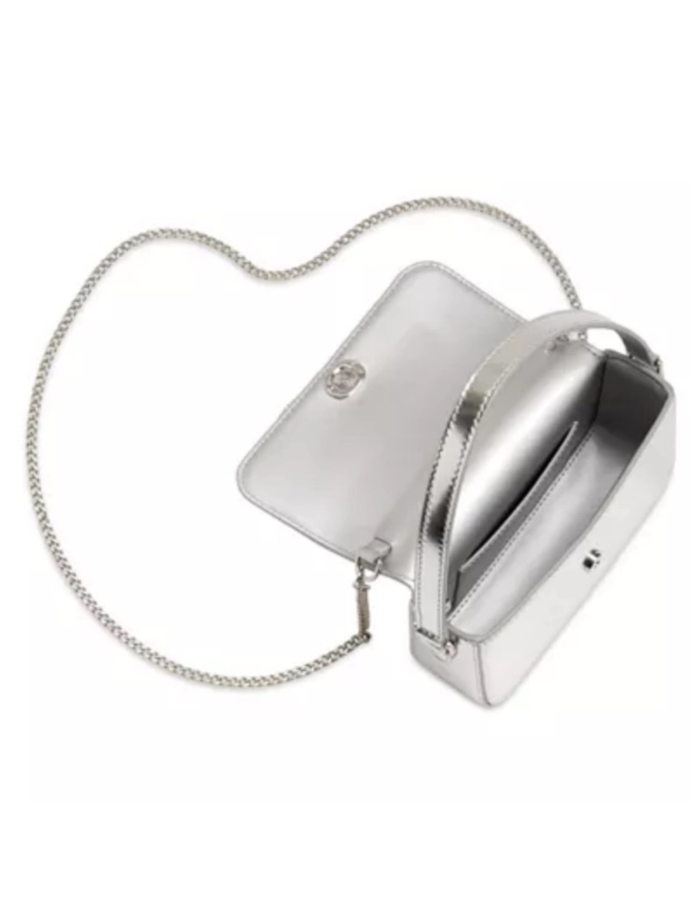 Self portrait Silver Bow-Accent Top-Handle Bag - Picture 4 of 5